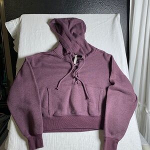 Free people lilac purple tie front hoodie XS
